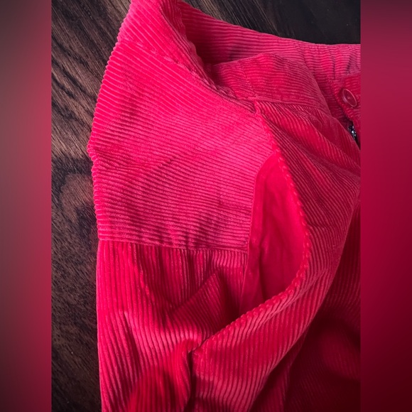 MM6 Maison Martin Margiela Corduroy Pants Women’s 42 /30x31.5 Red Designer NWT - Picture 11 of 12